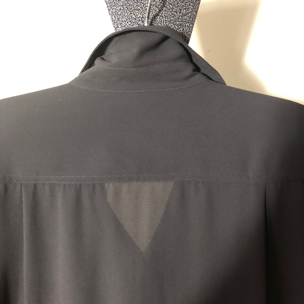 Loft Chocolate Button Down Blouse, Button Up Slee… - image 4